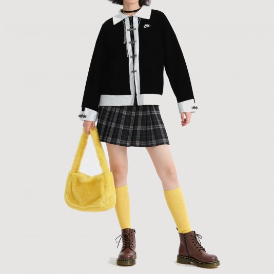 [ CUSTOM ] Club Hoodie FZ FT Black/Black/White